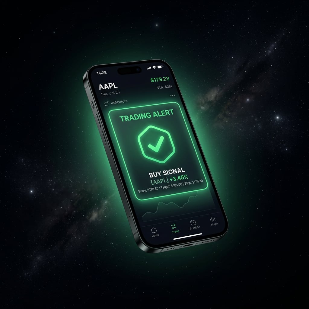 Alerta de trading en el móvil