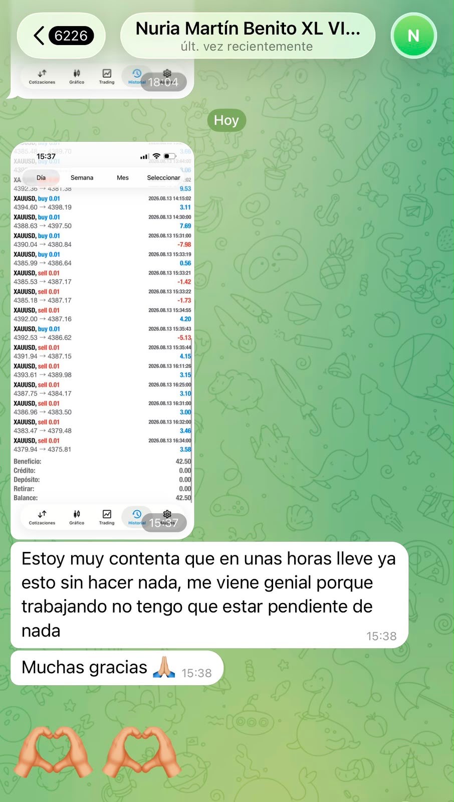 Resultado VIP - 42 euros de beneficio sin hacer nada
